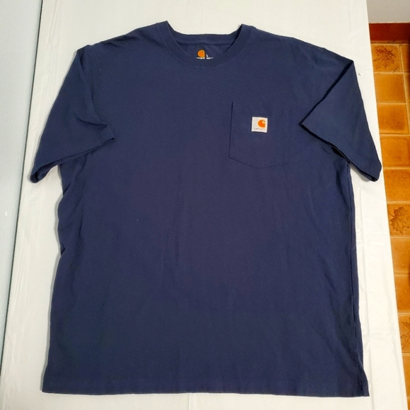 Carhartt T-shirt Mens Large WorkWear Pocket Basic Heavyweight Jersey Kni… - Picture 1 of 9